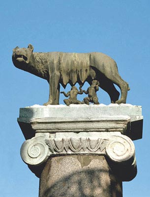 Lupa capitolina, bronzo, Roma, Piazza del Campidoglio