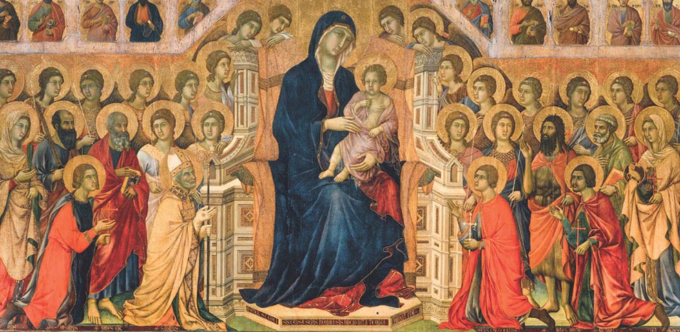 Duccio di Buoninsegna, Maestà, pannello centrale