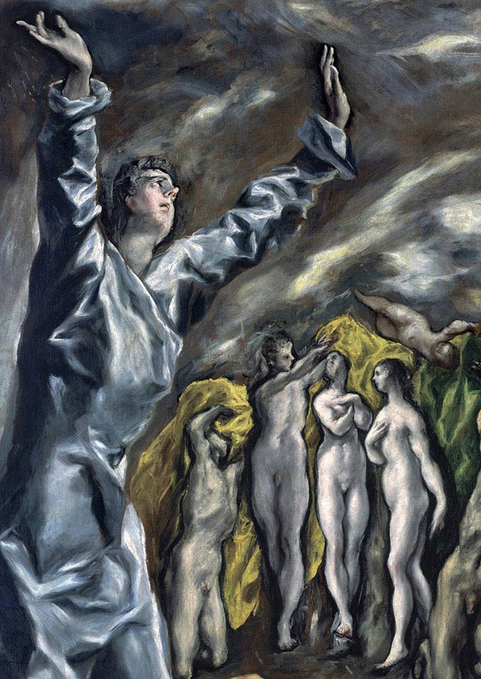 El Greco, La visione dell’Apocalisse, particolare, 1609-1614, olio su tela, cm 222,3×193, New York, The Metropolitan Museum of Art