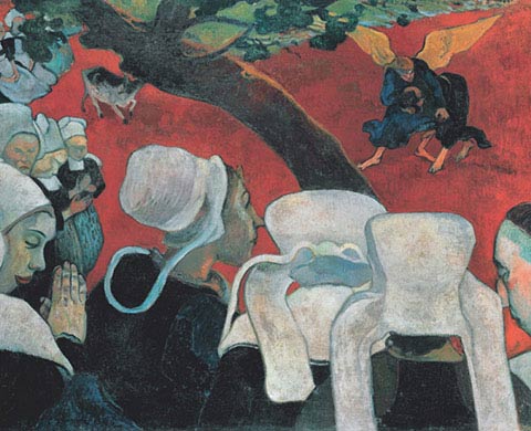 Paul Gauguin, Visione dopo il sermone, 1888, olio su tela, cm 73×92, Edimburgo, National Galleries of Scotland