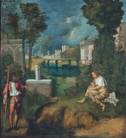 Giorgione, La tempesta, 1503-1504 ca, olio su tela, cm 82×73, Venezia, Gallerie dell’Accademia