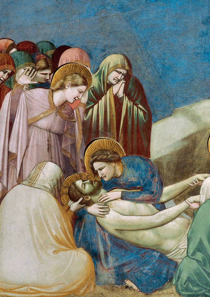 Giotto, Storie del Nuovo Testamento, Compianto su Cristo morto, particolare, 1304-1306, affresco, Padova, Cappella degli Scrovegni