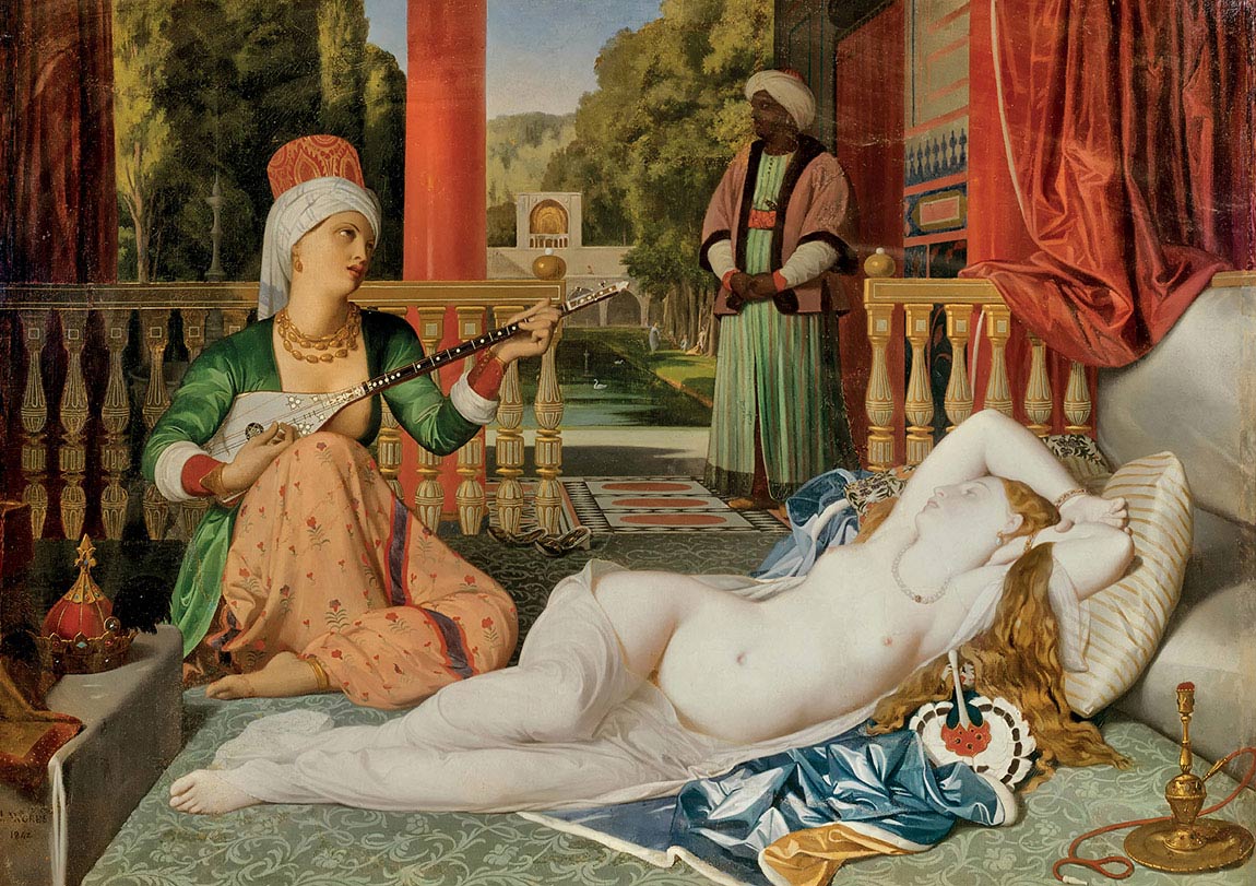 Jean-Auguste-Dominique Ingres, L’odalisca e la schiava, 1842, olio su tela, cm 76×105, Baltimora, Walters Art Museum