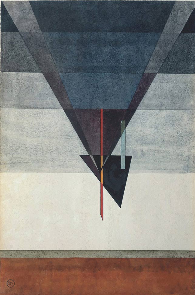 Vasilij Kandinskij, Discesa, 1925, guazzo e tecniche miste su carta, cm 48×32, Collezione privata