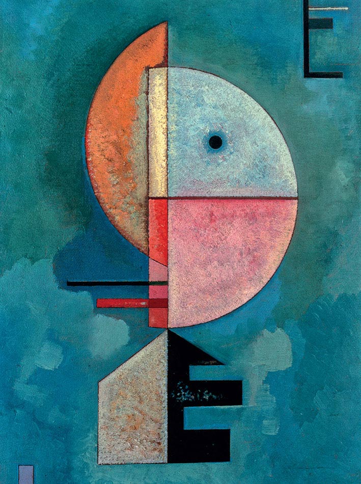 Vasilij Kandinskij, Empor (Verso l’alto), 1929, olio su cartone, cm 70×49, Venezia, Collezione Peggy Guggenheim