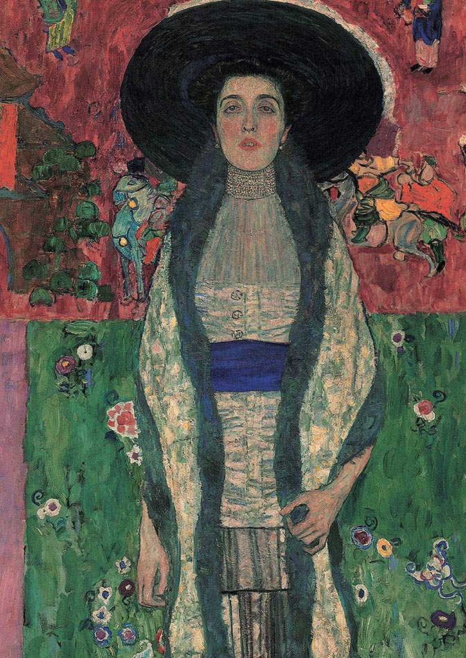 Gustav Klimt, Ritratto di Adele Bloch-Bauer II, particolare, 1912, olio su tela, cm 190×120, Collezione privata