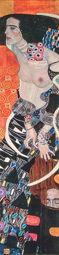 Gustav Klimt, Giuditta II (Salomè), 1909, olio su tela, cm 176×46, Venezia, Galleria internazionale d’Arte Moderna di Ca’ Pesaro