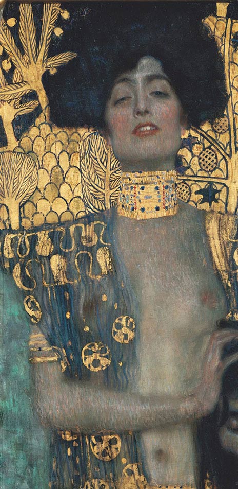 Gustav Klimt, Giuditta, 1901, olio e oro su tela, cm 84×42, Vienna, Österreichische Galerie Belvedere