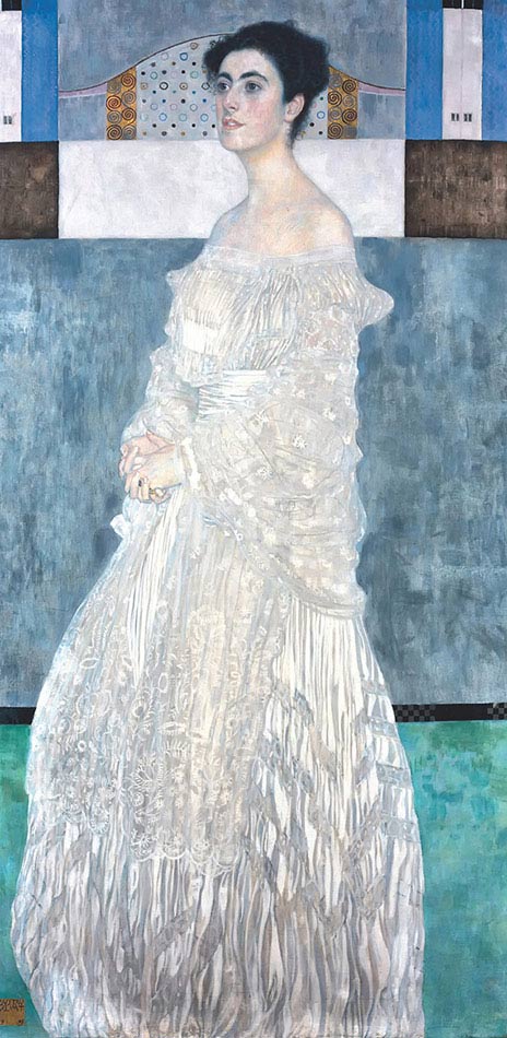 Gustav Klimt, Margaret Stonborough-Wittgenstein, 1905, olio su tela, cm 179,8×90,5, Monaco, Bayerische Staatsgemäldesammlungen, Neue Pinakothek