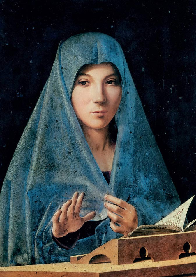 Antonello da Messina, L’Annunciata, 1475-1476 ca, olio su tavola, cm 45×34,5, Palermo, Galleria Regionale di Palazzo Abatellis