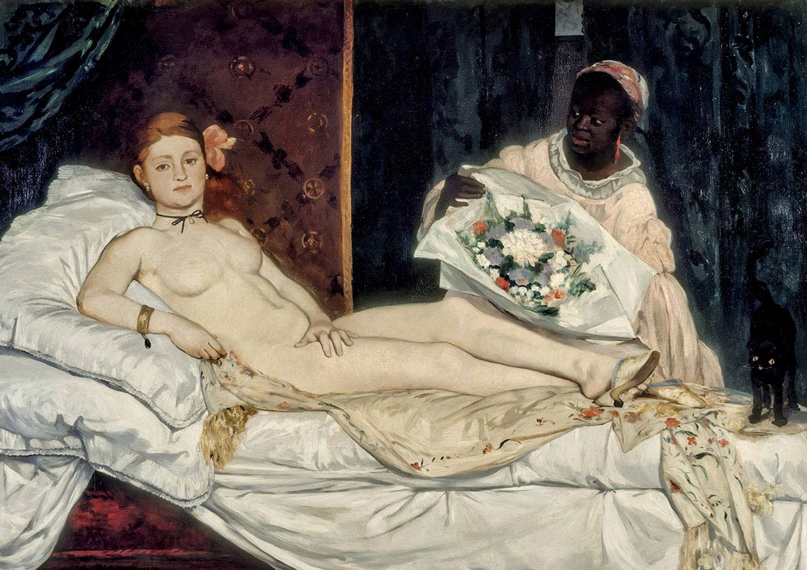 Édouard Manet, Olympia, 1863, olio su tela, cm 130,5×190, Parigi, Musée d’Orsay