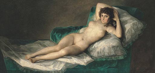 Francisco Goya, La Maja desnuda, 1797-1800, olio su tela, cm 98×191, Madrid, Museo del Prado