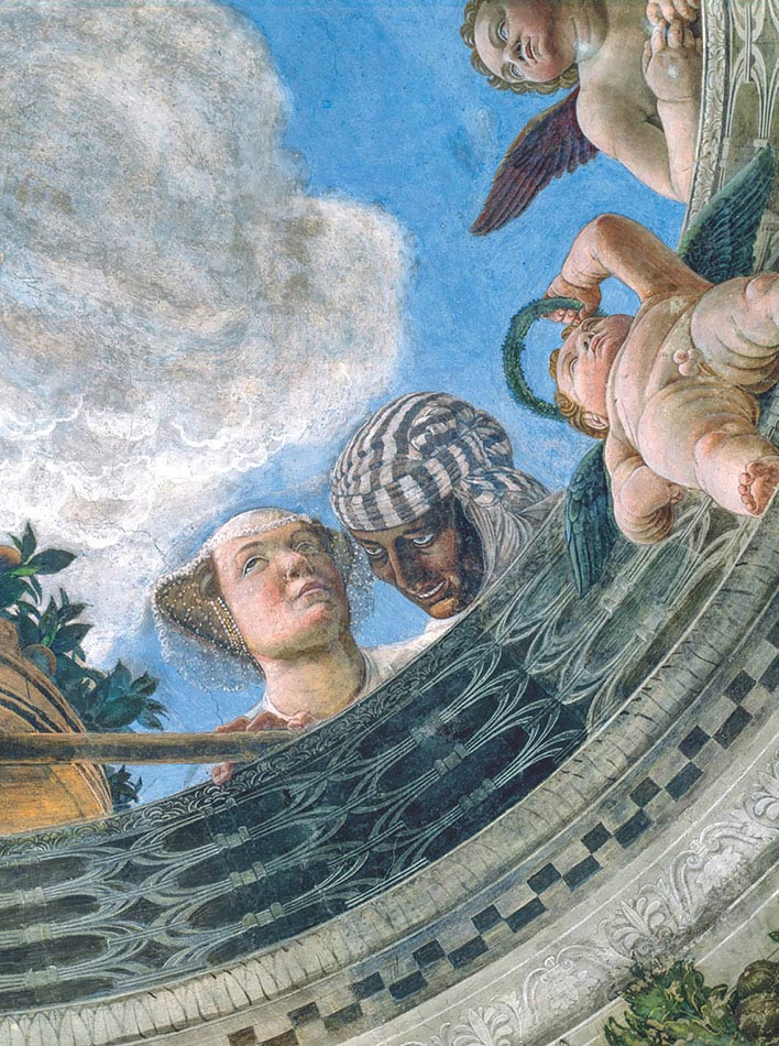 Andrea Mantegna, Camera degli Sposi, particolare della volta, 1465-1474, affresco, Mantova, Palazzo Ducale