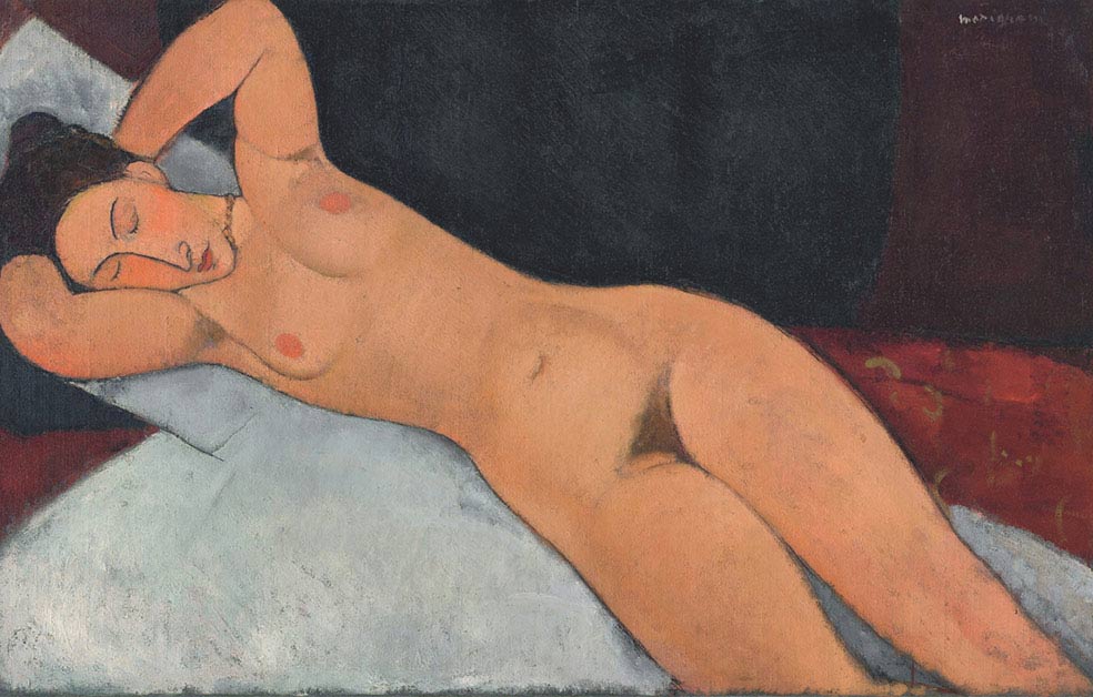 Amedeo Modigliani, Nudo, 1917, olio su tela, cm 73×116,7, New York, Solomon R. Guggenheim Museum