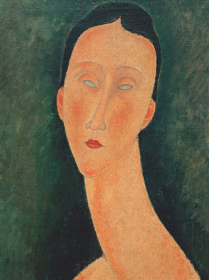 Amedeo Modigliani, Ritratto di donna (Lunia Czechowska), 1918-1919, olio su tela, cm 45,7×36, Collezione privata