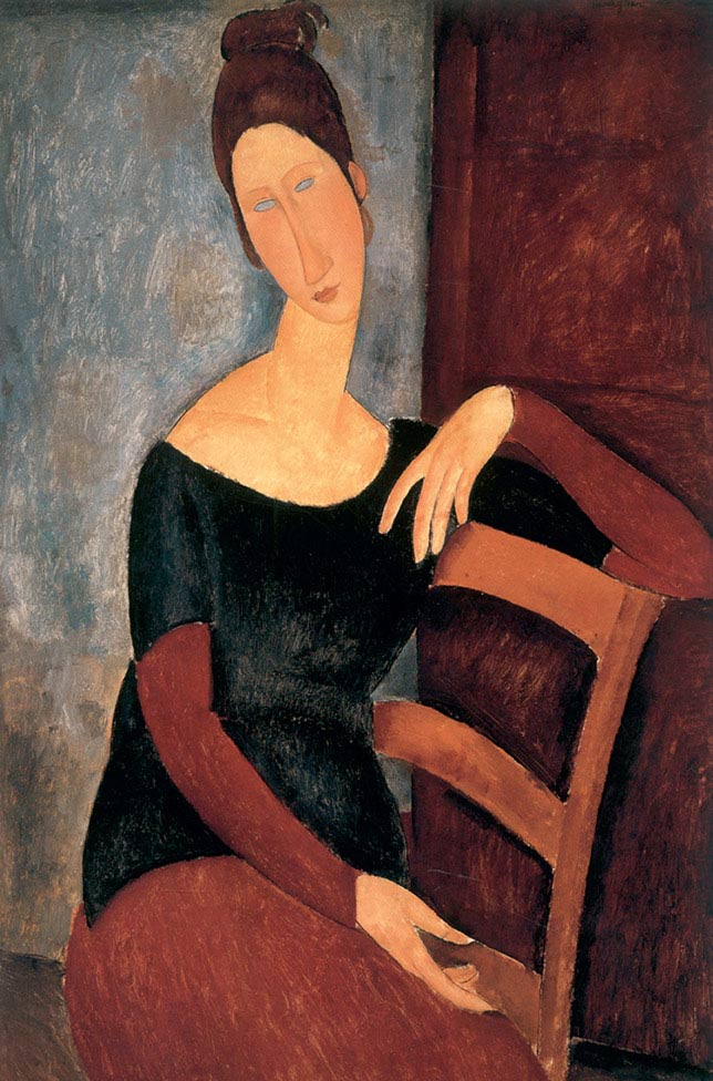 Amedeo Modigliani, Ritratto della moglie Jeanne Hébuterne, 1918, olio su tela, cm 101×65,7, Pasadena, Norton Simon Museum