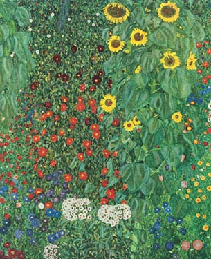 Gustav Klimt, Giardino di campagna con girasoli, 1906, olio su tela, cm 110×110, Vienna, Österreichische Galerie Belvedere