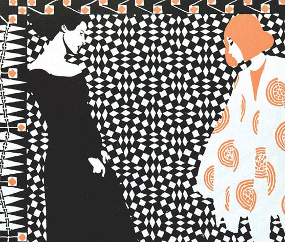 Koloman Moser, Illustrazione per la poesia di Rilke Annunzio di Primavera in “Ver sacrum”, 1901, cm 19,2×18