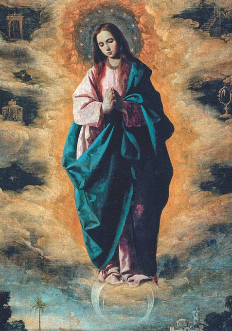 Francisco de Zurbarán, Immacolata Concezione, 1628-1630, olio su tela, cm 128×89, Madrid, Museo del Prado