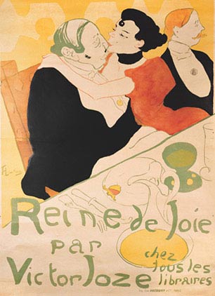 Henri de Toulouse-Lautrec, Regina di gioia, 1892, litografia a colori, cm 136,3×92, Collezione privata