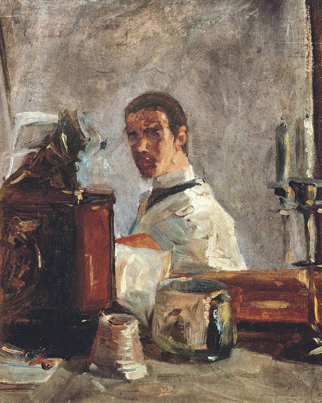 Henri de Toulouse-Lautrec, Autoritratto davanti a uno specchio, 1880, olio su cartone, cm 40,3×32,4, Albi, Musée Toulouse-Lautrec