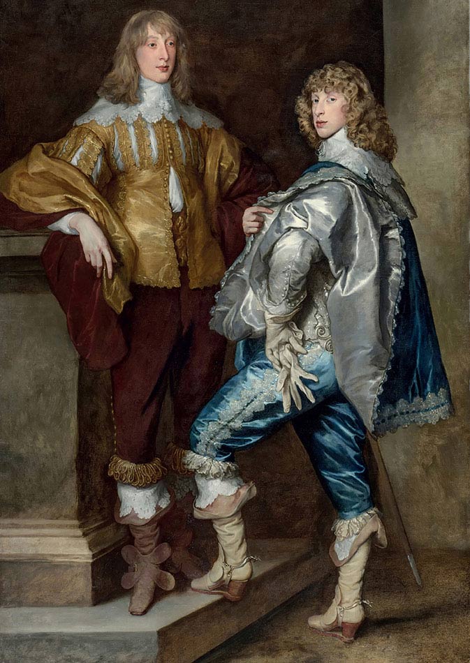 Antoon van Dyck, Lord John Stuart e suo fratello Lord Bernard Stuart, 1638 ca, olio su tela, cm 237,5×146,1, Londra, The National Gallery