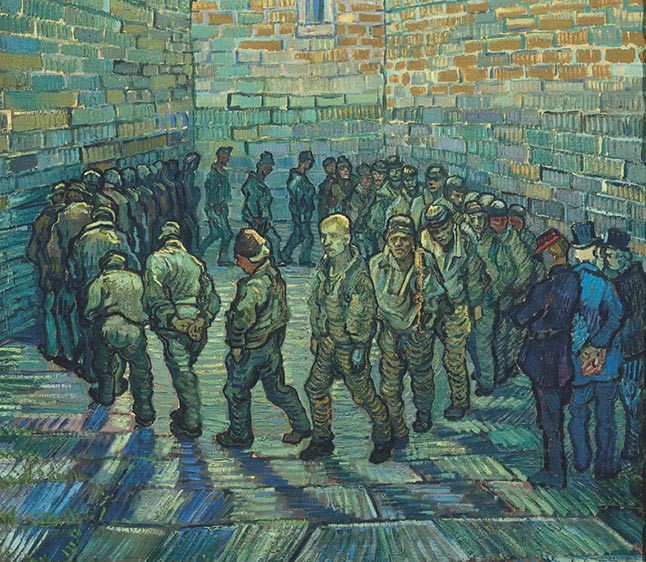 Vincent van Gogh, La ronda dei carcerati, 1890, olio su tela, cm 80×64, Mosca, Museo Puškin