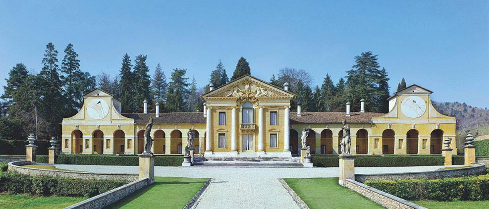 Andrea Palladio, Villa Barbaro, veduta della facciata, 1554-1560, Maser