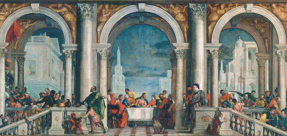 Paolo Veronese, Convito in casa di Levi, 1573, olio su tela, cm 555×1280, Venezia, Gallerie dell’Accademia