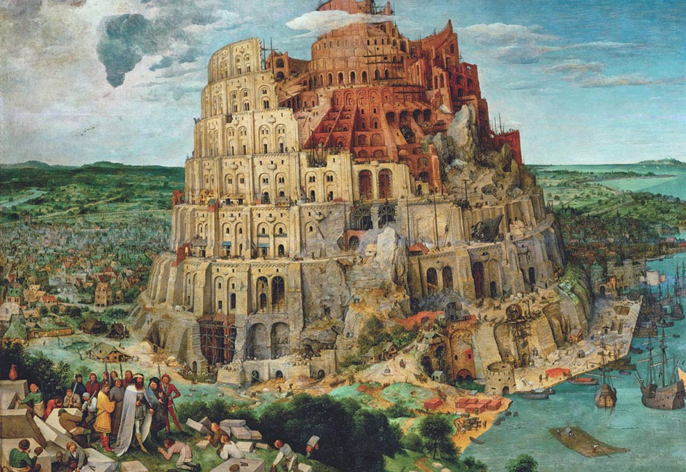 Pieter Bruegel il Vecchio, La torre di Babele, 1563, olio su tavola, cm 114×155, Vienna, Kunsthistorisches Museum