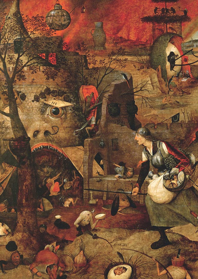 Pieter Bruegel il Vecchio, Margherita la pazza, particolare, 1562-1566, olio su tavola, cm 117×162, Anversa, Museum Mayer van den Bergh