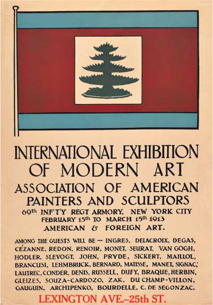 Manifesto dell’esposizione internazionale d’arte moderna Armory Show, 1913, stampa a colori, cm 52x35,5, New York, The Museum of Modern Art