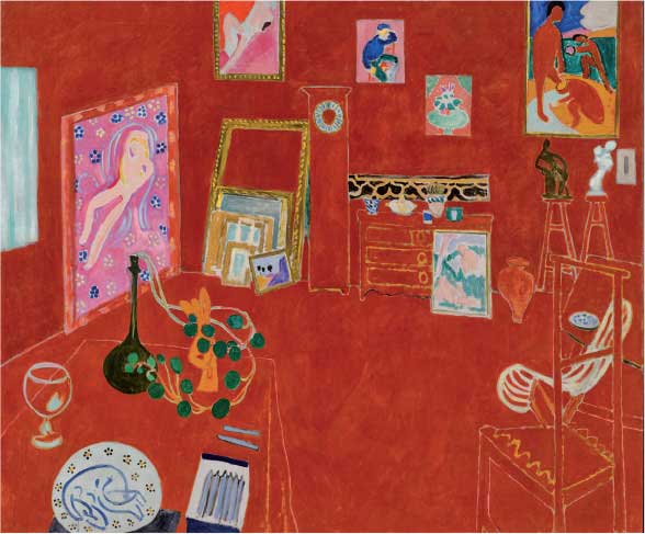 Henri Matisse, Lo studio rosso, 1911, olio su tela, cm 181x219,1, New York, The Museum of Modern Art