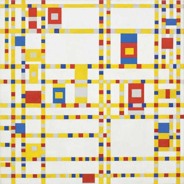 Piet Mondrian, Broadway Boogie Woogie, 1942-1943, olio su tela, cm 127x127, New York, The Museum of Modern Art