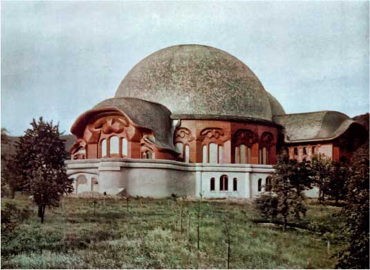 L’originario Centro educativo Goetheanum, distrutto nel 1922, Dornach, Rudolf Steiner Archiv