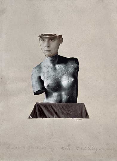 Johannes Baargeld, Pastiche con rappresentazione dell’artista dadaista, 1920, collage, cm 22x16, Collezione privata