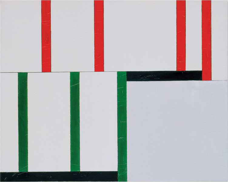 Georges Vantongerloo, No. 98 2478 Red/135 Green, 1936, olio su balsa, cm 57,5x72, Londra, Tate Gallery