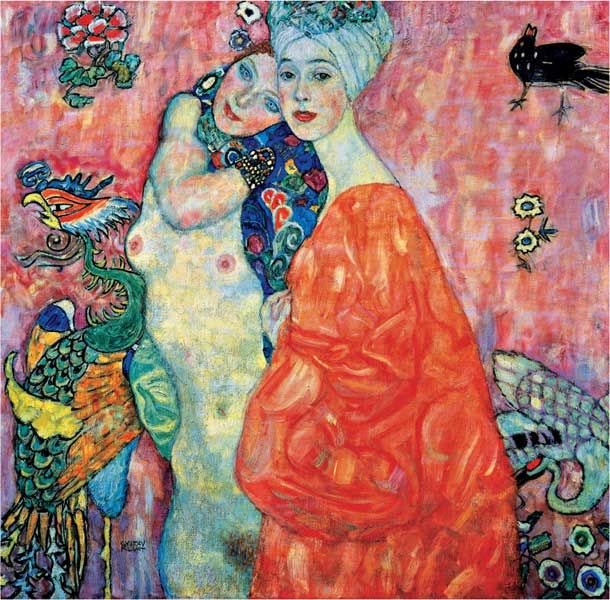 Gustav Klimt, Le amiche, 1916-1917, olio su tela, cm 90x100, Collezione privata