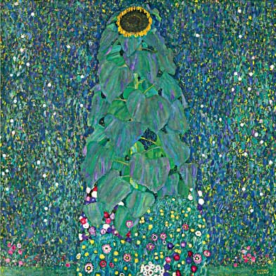 Gustav Klimt, Il girasole, 1907-1908, olio su tela, cm 121x122, Vienna, Belvedere