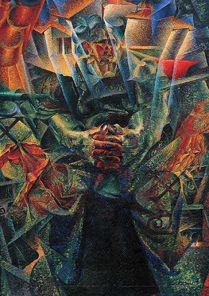 Umberto Boccioni, Materia, particolare, 1912, olio su tela, cm 225x150, Collezione Gianni Mattioli, deposito a lungo termine presso la Collezione Peggy Guggenheim, Venezia