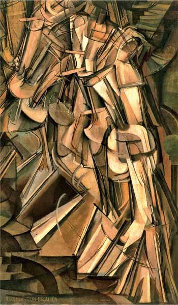 Marcel Duchamp, Nudo che scende le scale numero 2, 1912, olio su tela, cm 147x89,2, Filadelfia, Philadelphia Museum of Art