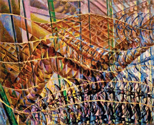 Giacomo Balla, Rondini: linee di movimento + sequenze dinamiche, 1913, olio su tela, cm 96,8x120, New York, The Museum of Modern Art