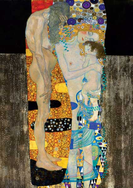 Gustav Klimt, Le tre età della vita, particolare, 1905, olio su tela, cm 171x171, Roma, Galleria Nazionale d’Arte Moderna e Contemporanea