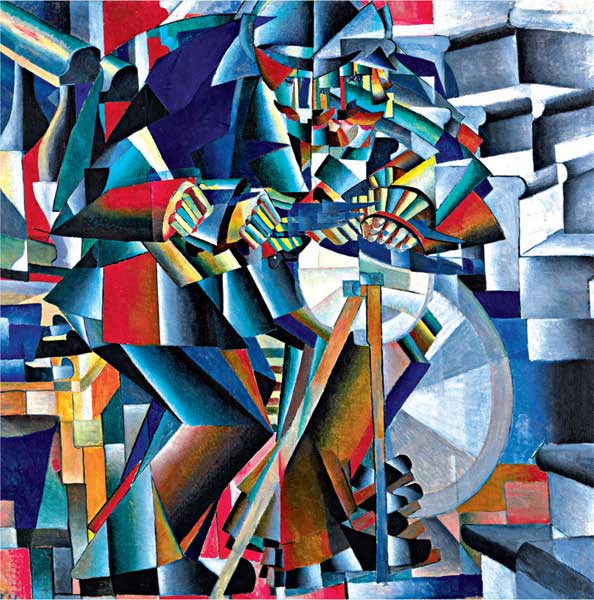 Kazimir Malevič, L’arrotino, 1912-1913, olio su tela, cm 79,5x79,5, New Haven, Yale University Art Gallery