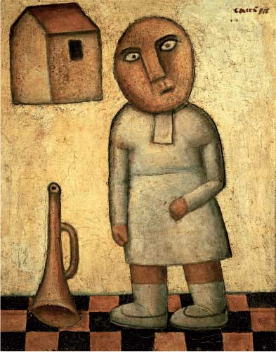 Carlo Carrà, L’antigrazioso, 1916, olio su tela, cm 67x52, Collezione privata