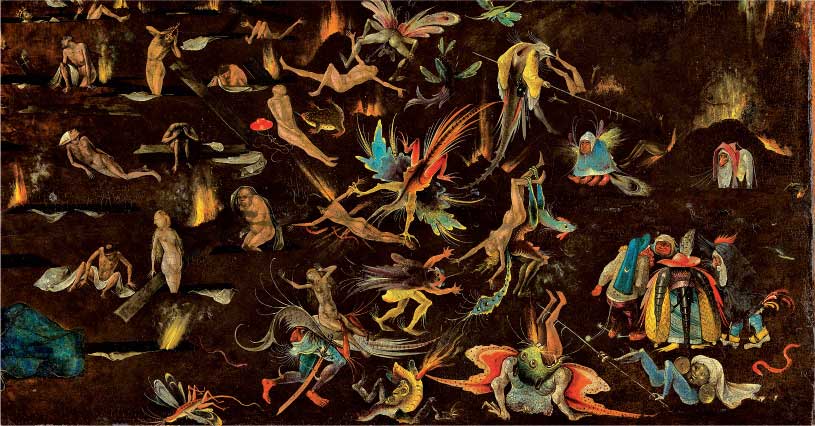 Hieronymus Bosch, Il Giudizio universale (frammento), 1493 ca., olio su tavola, cm 59,5x113, Monaco, Alte Pinakothek