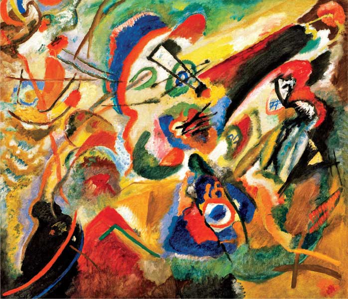 Vasilij Kandinskij, Frammento 2 per Composizione VII, 1913, olio su tela, cm 115x127, Buffalo, Albright-Knox Art Gallery