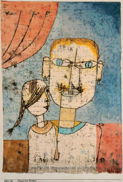 Paul Klee, Adamo e la piccola Eva, 1921, acquerello e inchiostro su carta, cm 31,4x22, New York, The Metropolitan Museum of Art