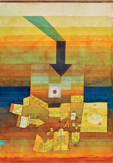 Paul Klee, Città infetta, 1922, penna, matita e acquerello su carta, cm 30,7x23,1, Berna, Kunstmuseum