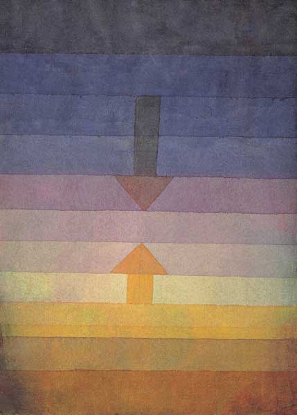 Paul Klee, Separazione di sera, 1922, acquerello e matita su carta, cm 33,5x23,2, Berna, Zentrum Paul Klee